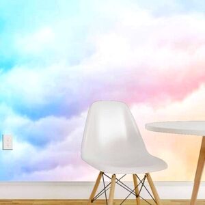 Wall Mural Rainbow Clouds sticker panels.